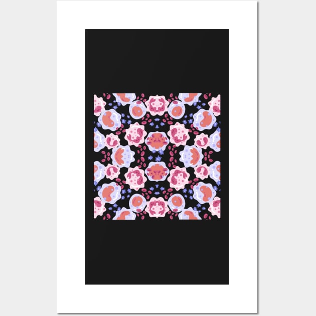 Large White Blood Cell Pattern Wall Art by Pris25